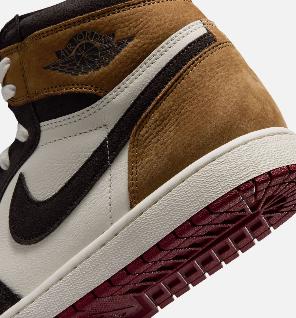Air Jordan 1 Retro High OG Love Letter Men's Sneakers - Shadow Brown/Team Red