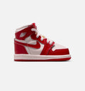 Air Jordan 1 Retro High OG Nails And Grails Infant & Toddler Sneakers - University Red/Metallic Silver