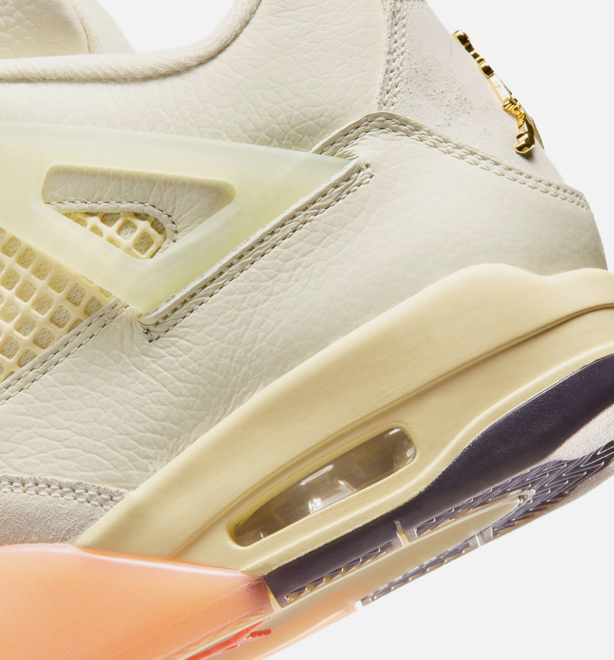 Air Jordan 4 Retro Birds of Paradise Women's Sneakers - Coconut Milk/Bright Mango