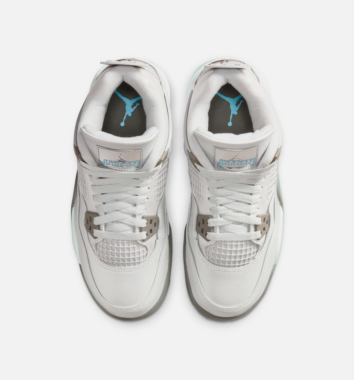 Air Jordan 4 Retro Blue Chill Grade School Sneakers - Photon Dust/Blue Chill/White