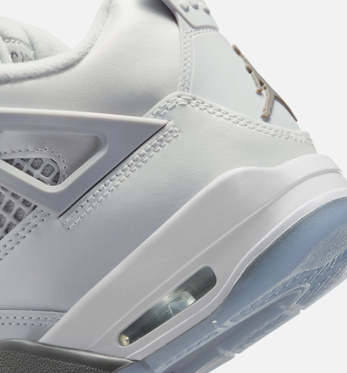Air Jordan 4 Retro Blue Chill Grade School Sneakers - Photon Dust/Blue Chill/White
