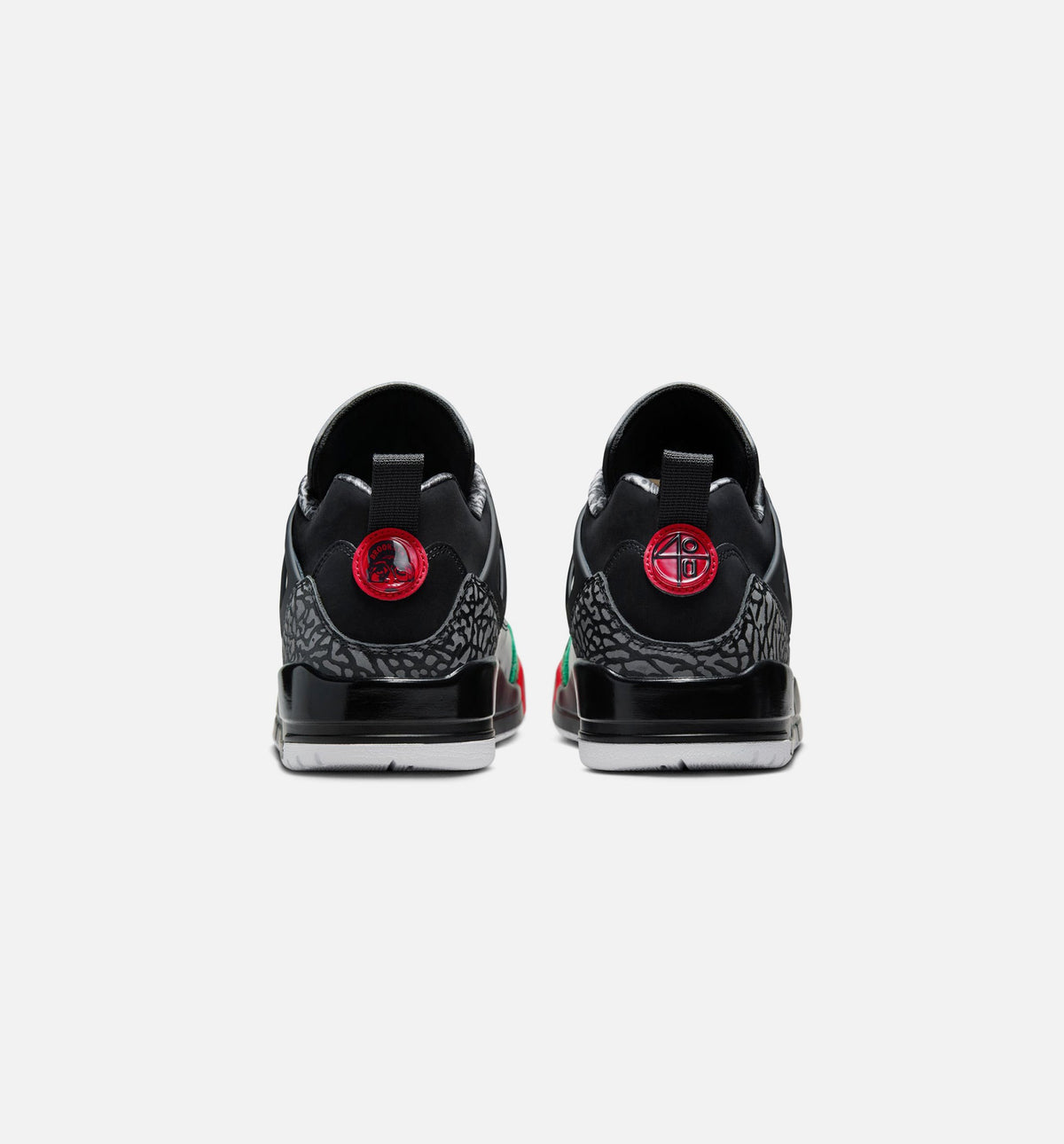 Spizike Low Men's Lifestyle Sneakers - Black / Classic Green / White / Varsity Red