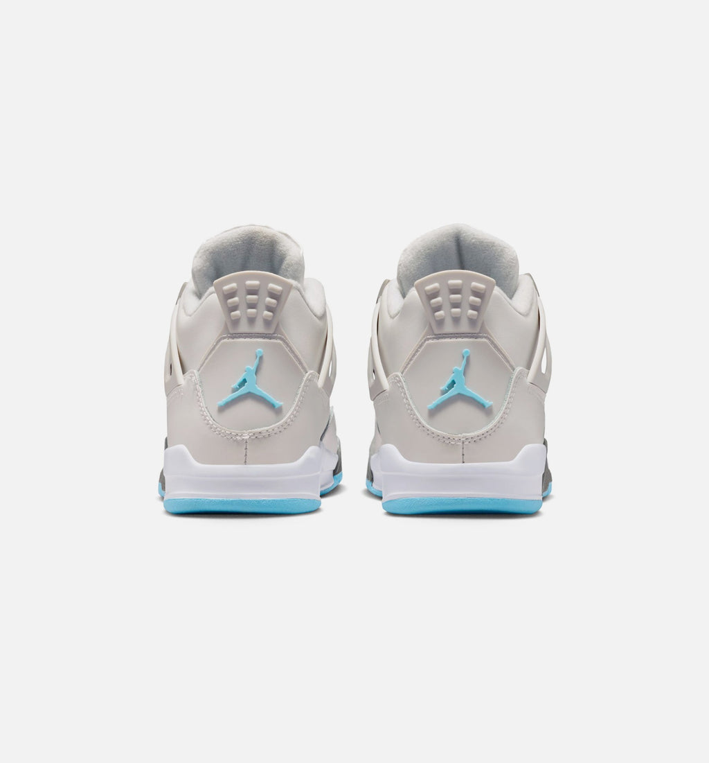 Air Jordan 4 Retro Blue Chill Preschool Sneakers - Photon Dust/Blue Chill/White