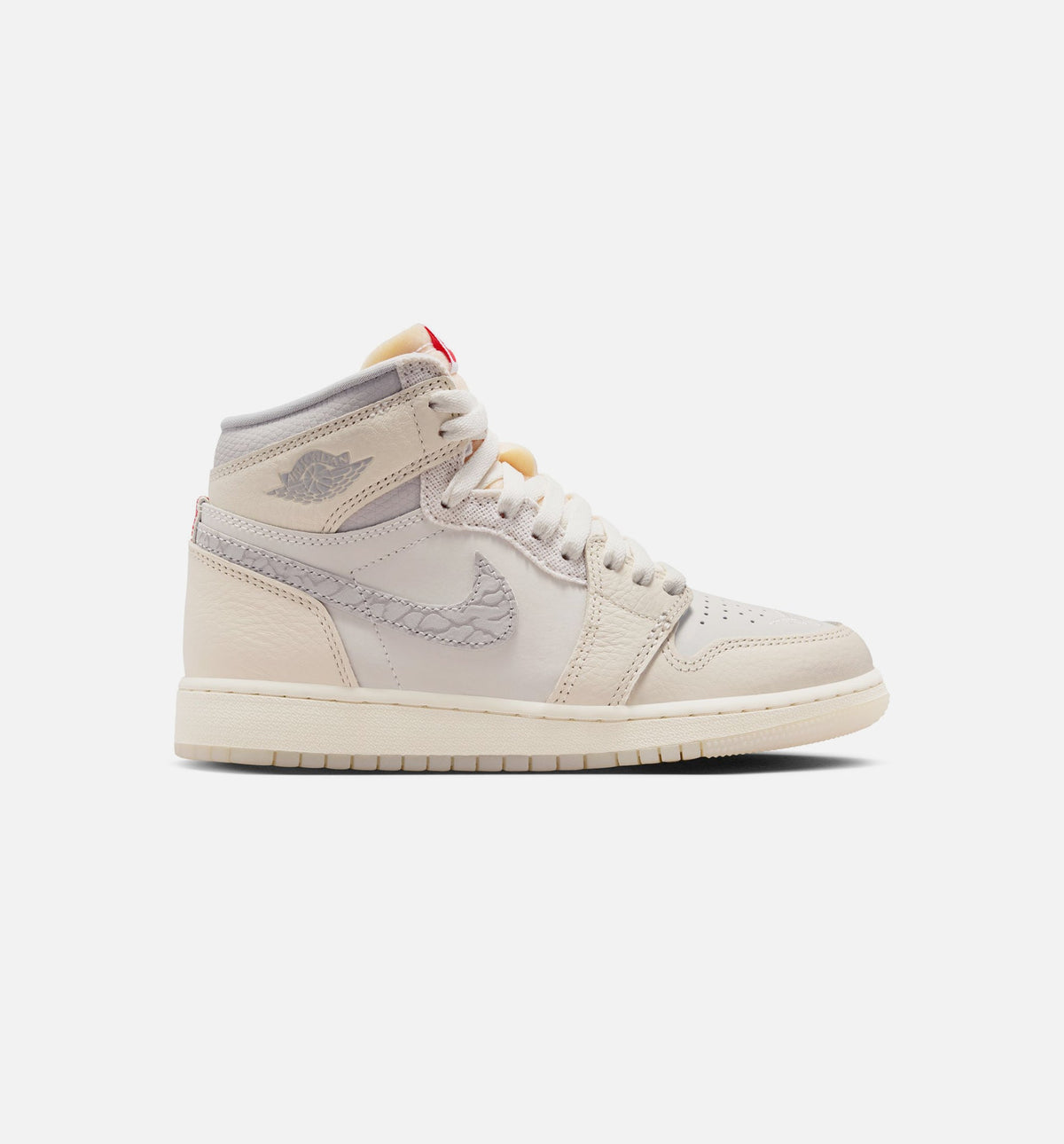 Air Jordan 1 Retro High OG Sail Grade School Sneakers - Sail/University Red