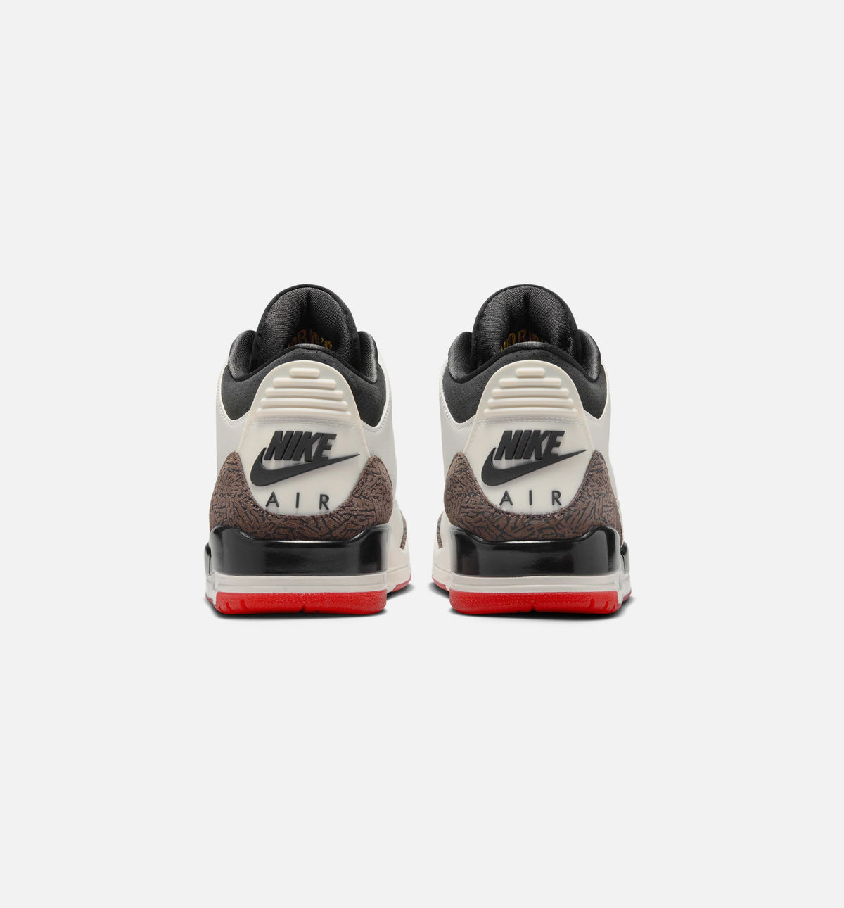 Air Jordan 3 Retro Sail and University Red Men's Sneakers - Sail/Black/University Red