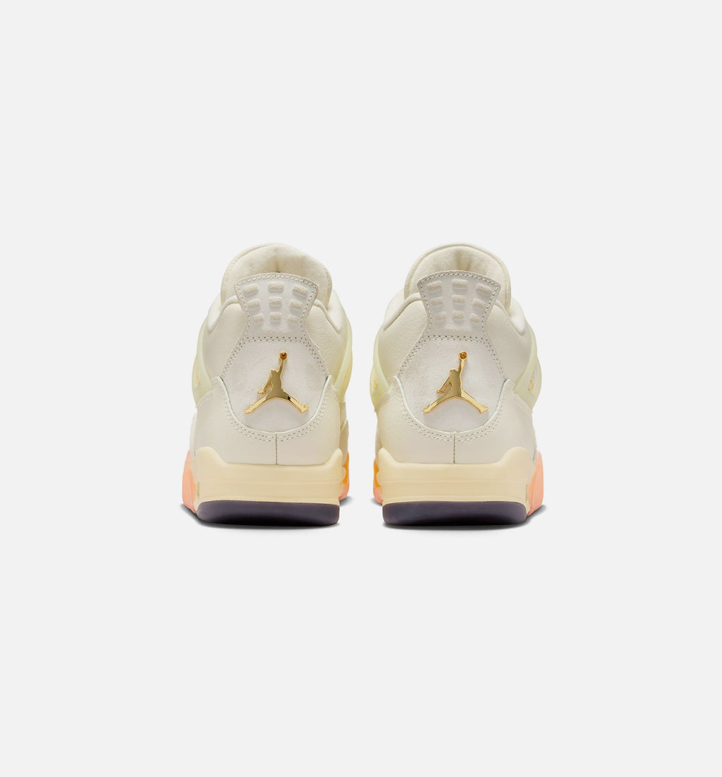 Air Jordan 4 Retro Birds of Paradise Women's Sneakers - Coconut Milk/Bright Mango