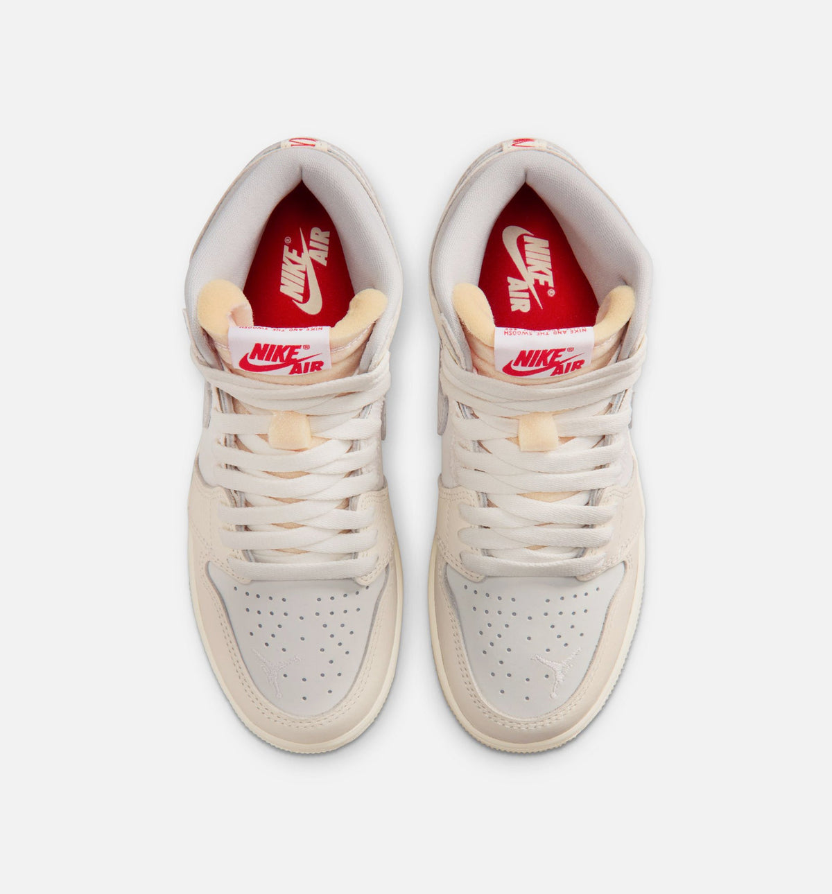 Air Jordan 1 Retro High OG Sail Grade School Sneakers - Sail/University Red