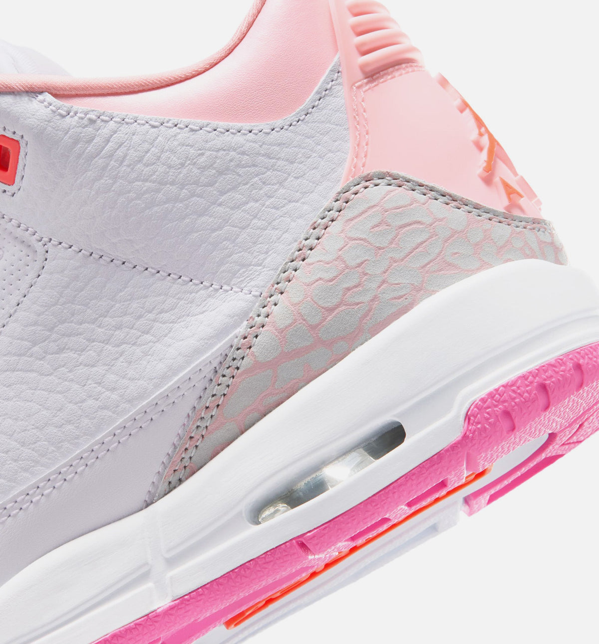 Air Jordan 3 Retro Spring Flowers Grade School Sneakers - Pearl Pink/Hyper Orange