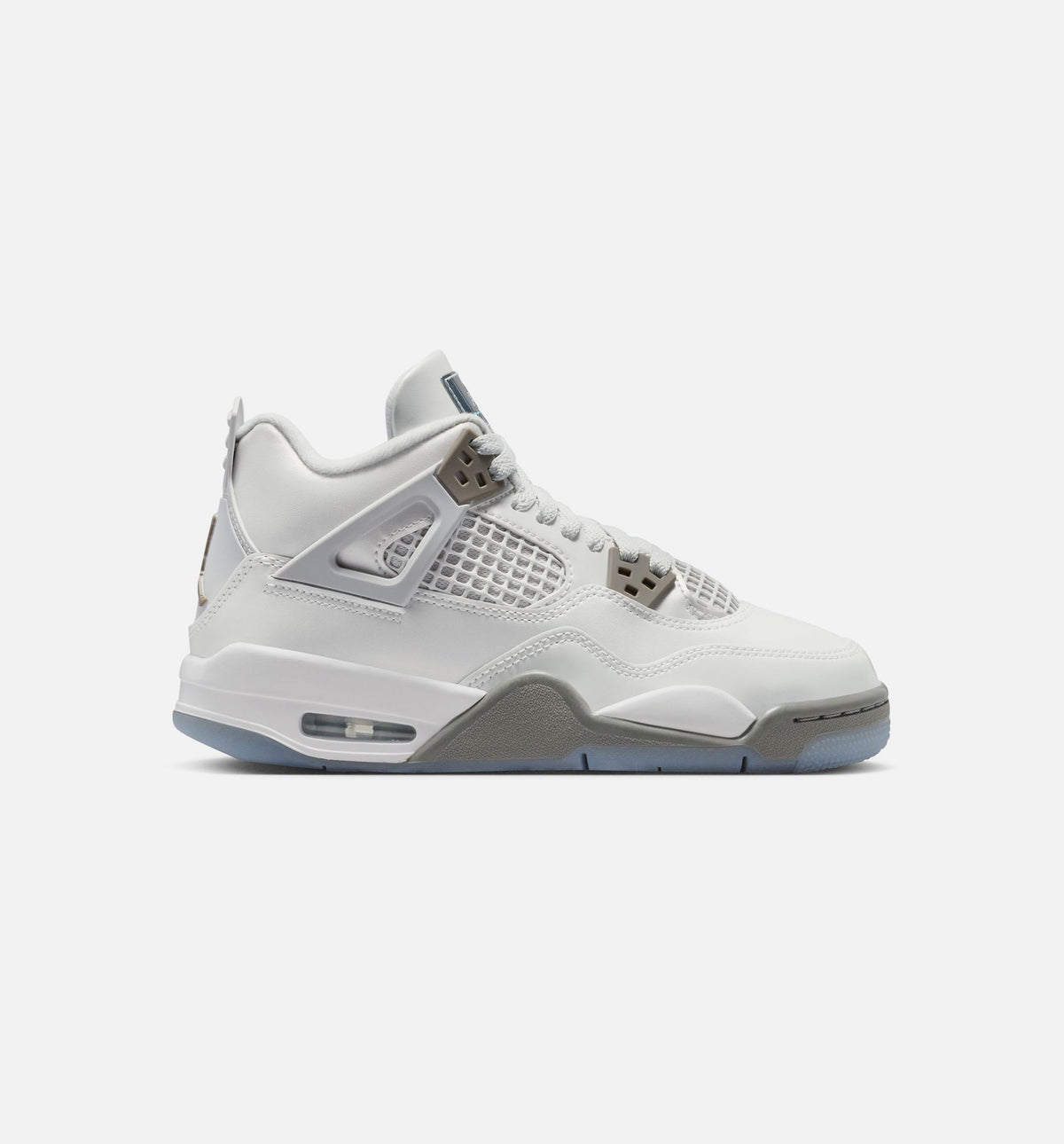 Air Jordan 4 Retro Blue Chill Grade School Sneakers - Photon Dust/Blue Chill/White
