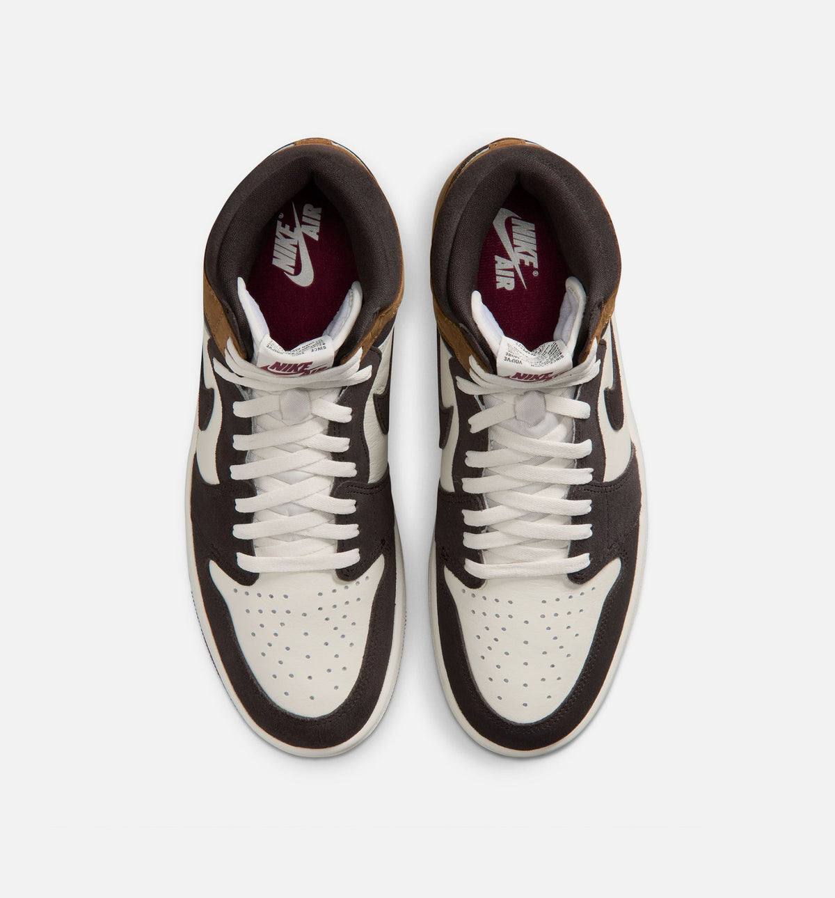 Air Jordan 1 Retro High OG Love Letter Men's Sneakers - Shadow Brown/Team Red