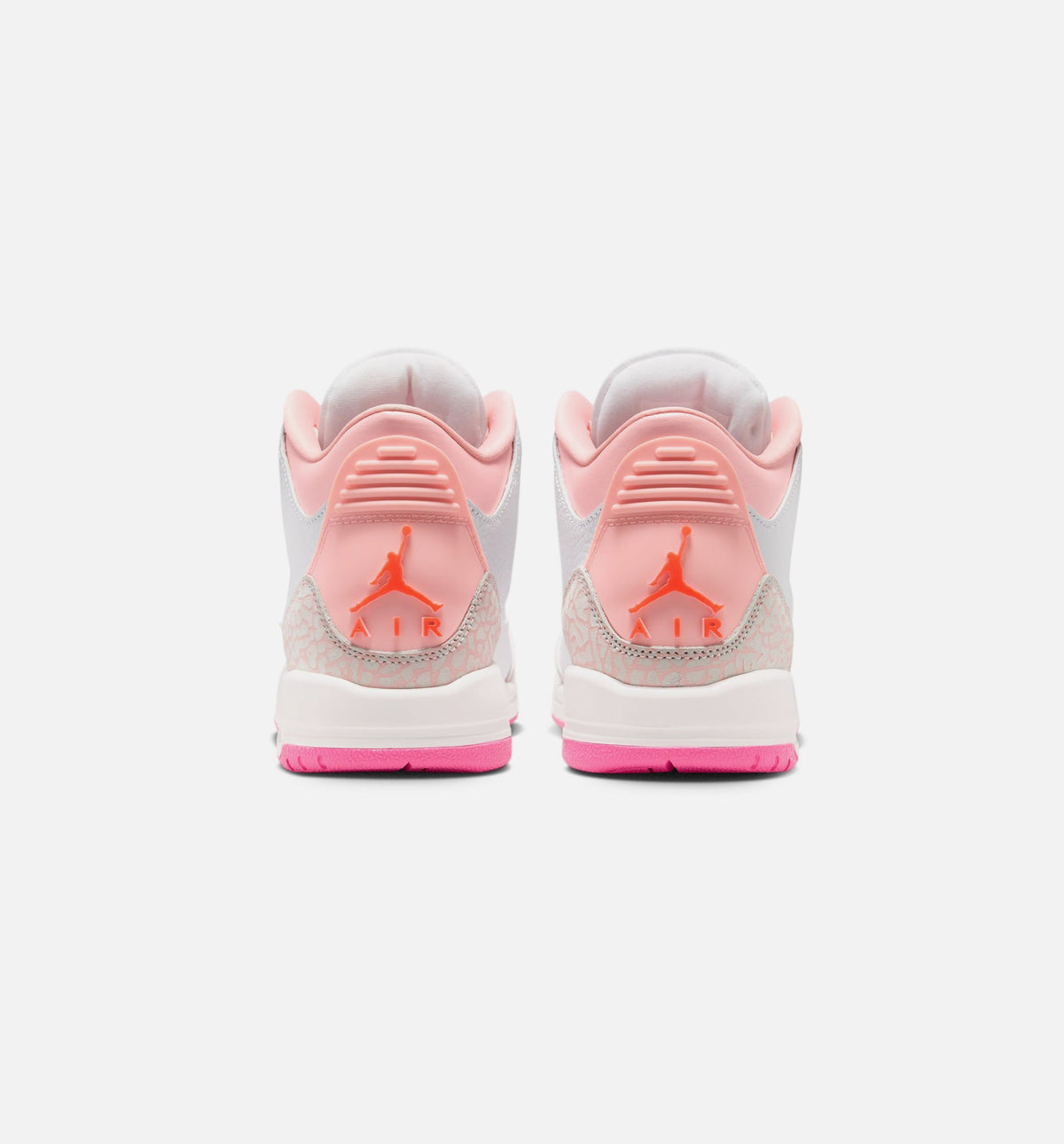 Air Jordan 3 Retro Spring Flowers Grade School Sneakers - Pearl Pink/Hyper Orange