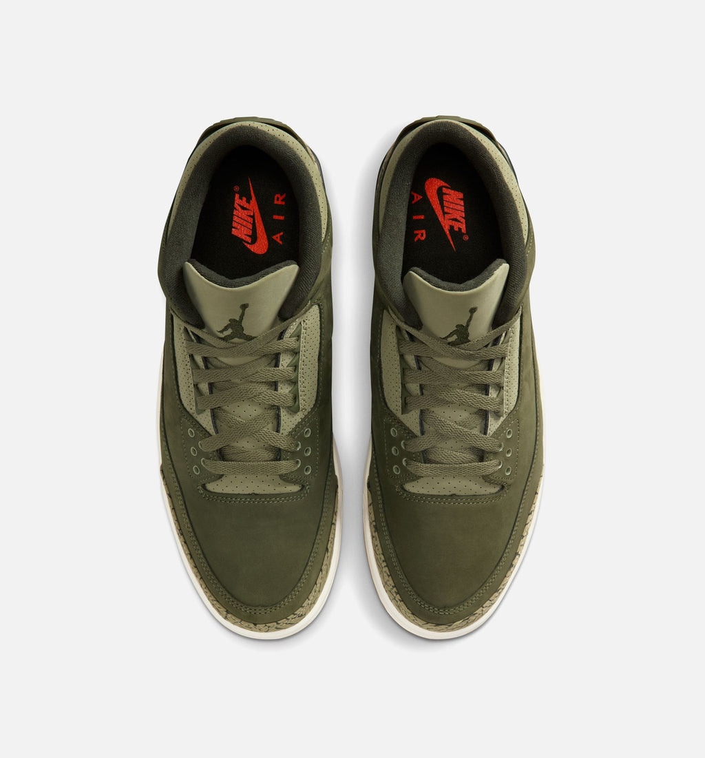 Air Jordan 3 Retro Medium Olive Men's Sneakers - Medium Olive/Sequoia/Sail